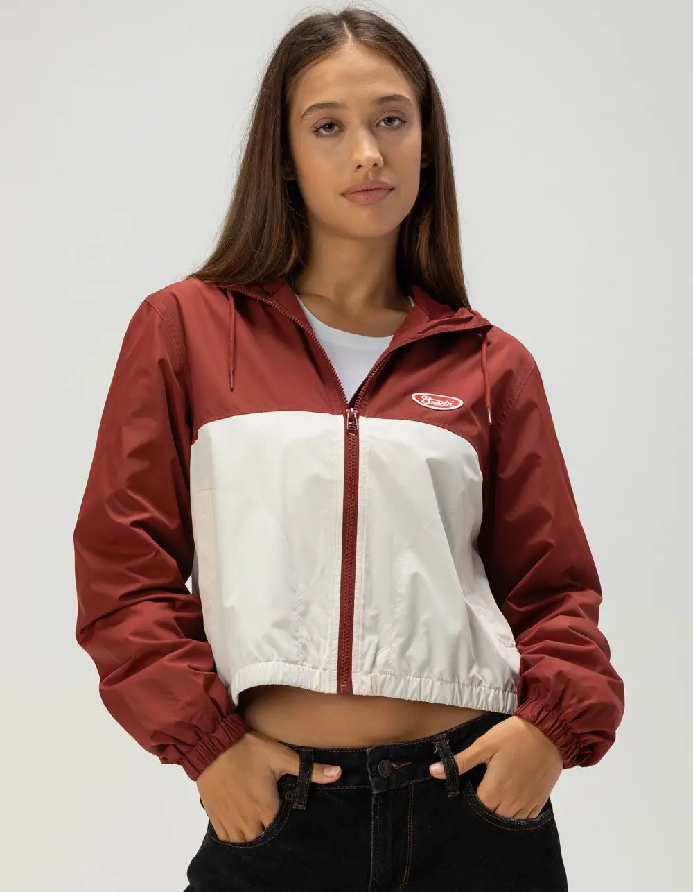 BRIXTON Parsons Womens Lightweight Hooded Windbreaker Jacket