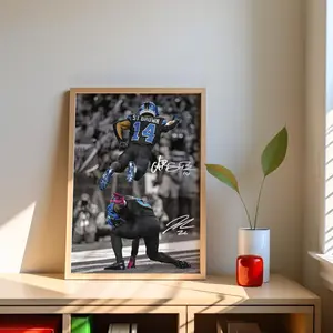 [ SALE UP 45% - UNFRAMED POSTER ] Amon-Ra St Brown & Jahmyr Gibbs Poster, Signed Football Poster, Athlete Wall Art