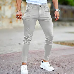 GINGTTO Men's Dress Pants Slim Fit Chino Casual Stretch Skinny Flat-Front Business Comfort Slacks