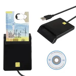 Portable USB Smart Card Reader - Plug and Play Memory Card Reader Writer Adapter,Compatible with Laptop Desktop PC