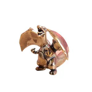 Creative pure brass flying dragon, fire-breathing dragon, pterosaur, vintage antique, home decoration, desktop ornament, craft home decor, unique party gift, creative animal, vintage brass, Thanksgiving Day
