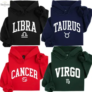 FULL 12 ZODIAC Hoodie – Minimalist Horoscope Sign Hoodies for Women For Mens, Astrology Graphic Pullover, Unisex Fleece Sweatshirt, Perfect Birthday Gift for Zodiac Lovers