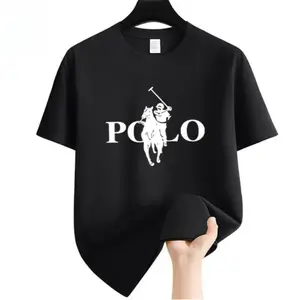 [100% Cotton][Graphic Tee]  Men's Summer Fashion Brand Clothing  Casual Business Shorts  Loose Sleeve Versatile Round Neck T-Shirt  Breathable T-Shirt