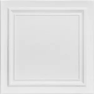 A La Maison Ceilings Line Art 20 in x 20 in Decorative Styrofoam Glue-up Ceiling Tiles - #R24 - (Pack of 8) / 21.6 sqft