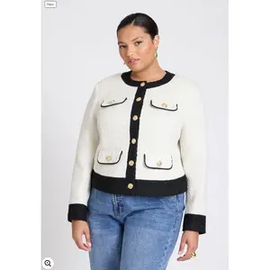 ELOQUII Women's Tipping Detail Jacket