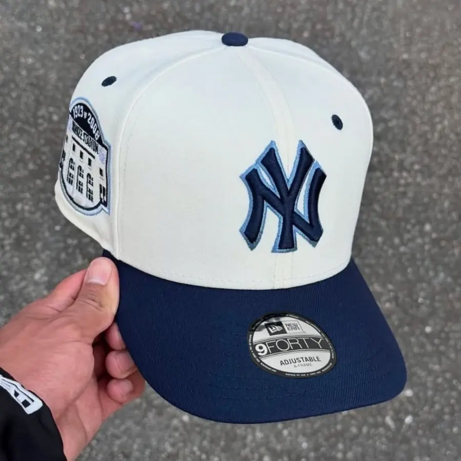 New Era 9FORTY NY Yankees White Blue MLB Cap - Adjustable Classic Baseball Hat, Cap for men and women, Gift of him