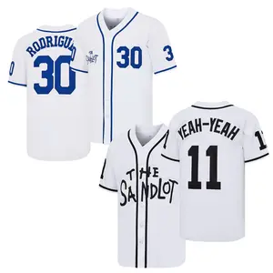 The Sandlot #30 Benny The Jet Rodriguez, #11 Alan Yeah-Yeah McClennan Bel Air Baseball Jersey,Letter Embroidered Baseball Apparel