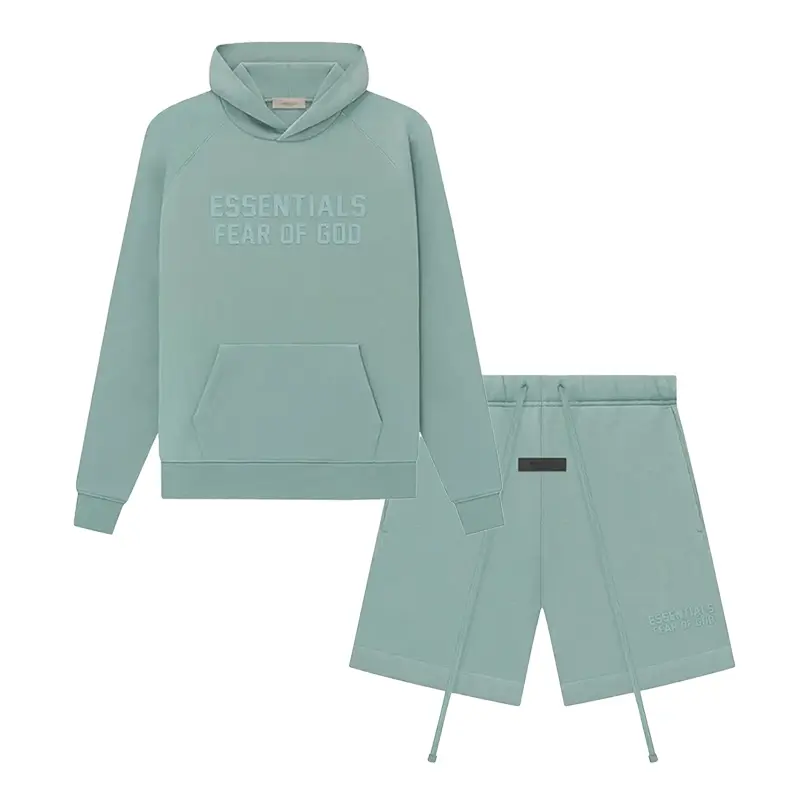 Fear of God Essentials Sweatshort & Hoodie Set 'Sycamore'