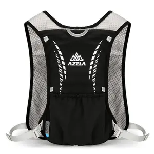 Lightweight Water Bag Vest Backpack, Dual Hydration Pouch Reflective Breathable Outdoor Running Cycling Hiking Sports Bag