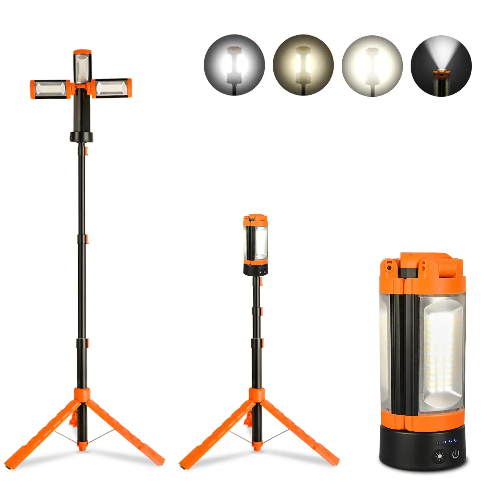 CuLiDing Rechargeable 10000mAh Camping Light with Stand, 73" Tall Portable Cordless,Multiple adjustable lumens, 3000/4000/6000K Dimmable with Detachable Tripod Father's Day Gift