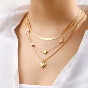 [Limited time event] Love necklace for women, niche design, high-end luxury, multi-layered clavicle necklace