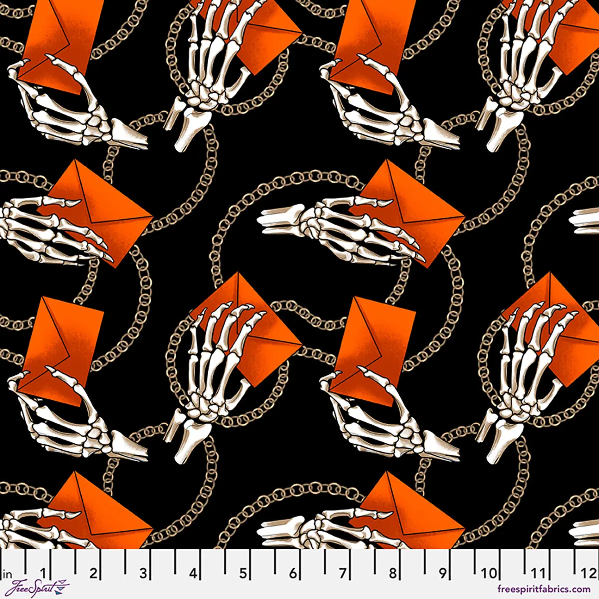 Fabric FreeSpirit Black Chain Mail by the Quarter Yard PWRH142.BLACK