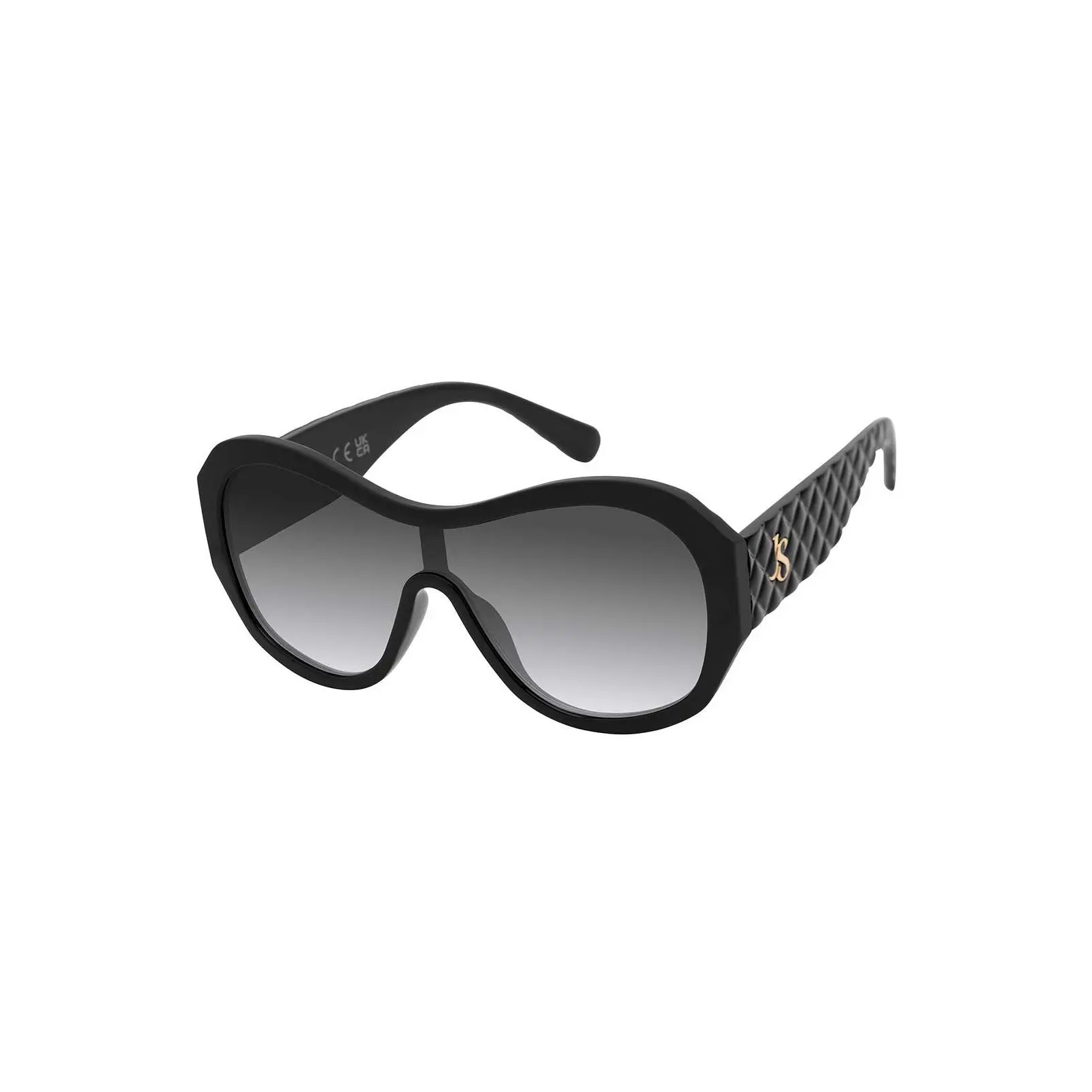 Stylish Oversized Shield Sunglasses in Black