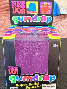 Schylling NeeDoh Gumdrop Super Solid Squish Sensory Fidget Toy - color PURPLE