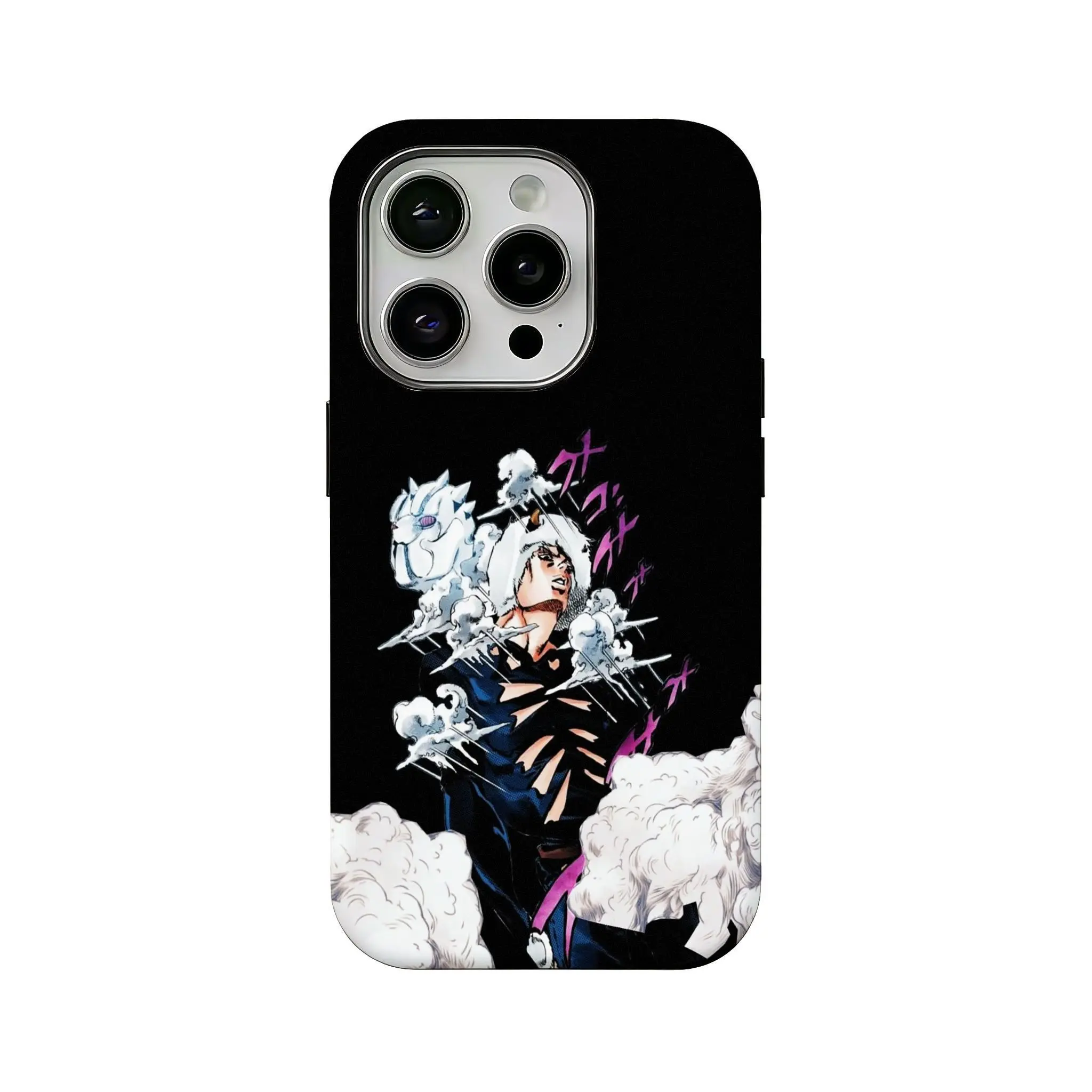 JoJo's Bizarre Adventure anime-themed film phone case, compatible with iPhone 12, 13, 14, 15, 16, and 17. A top-tier fan phone case and the perfect gift choice.