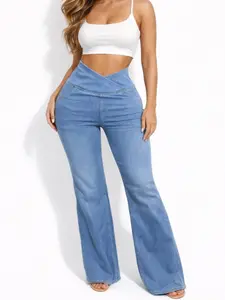 Snatched Waist Flare Jeans