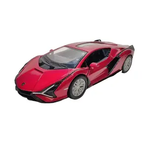 KINSMARMT 1:40 Scale Lamborghini Sian FKP 37 Die-Cast Metal & Plastic Pull Back Action Openable Doors 5 Inches Long Model Car