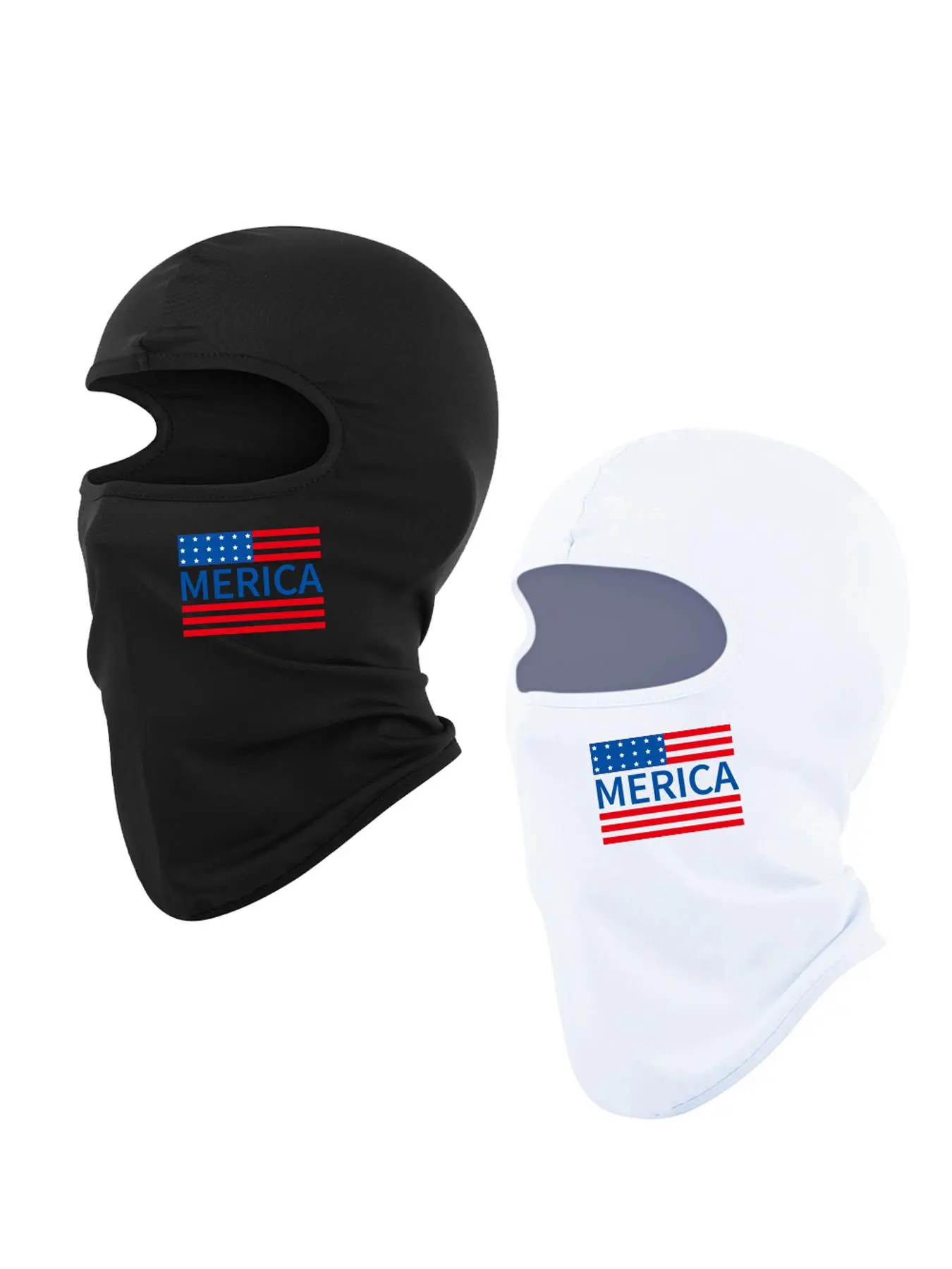 American Flag Print Balaclava Face Mask, Breathable Sun Protection Neck Gaiter, Outdoor Cycling Face Mask for Men & Women
