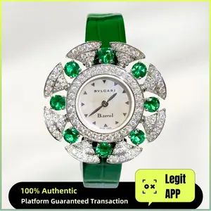 Bvlgari Vintage Quartz Stainless Steel 35mm Custom White MOP Diamond 15538286