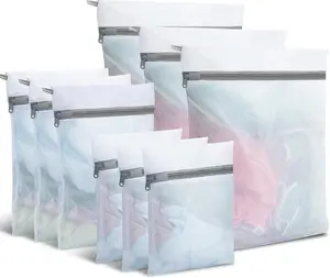 9 count Mesh Laundry Bags for Delicates, Laundry Bags Mesh Wash Bags,Lingerie Bags for Washing Delicates, Garment Bag for Washing Machine (3 Large,3 Medium,3 Small)