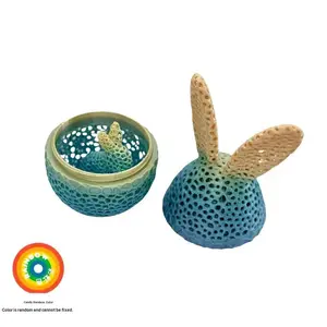 3D Printed Easter Bunny Egg Decoration, Jointed Rabbit Model, Desktop Ornament, Home Decor for Easter, Festive Easter Gift Idea