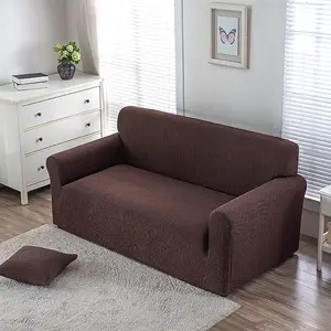 Luxury Chocolate Leaf Pattern Sofa Cover, Soft Stretch Fabric, Single/dual/triple/quad Seat, Pet-Proof Furniture Protector, Sofa Couch Protector, Sofa Couch Slipcover