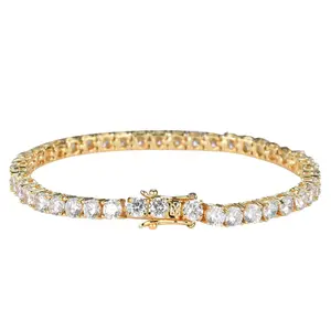 Premium 5mm Tennis Bracelet with a Secure Double Box Clasp by VVSChain.