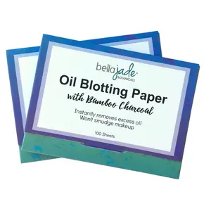 Oil Blotting Paper Sheets Instantly Absorbs Excess Oil and Shine from Face without Smudging Makeup Large Size 200 Tissues Charcoal
