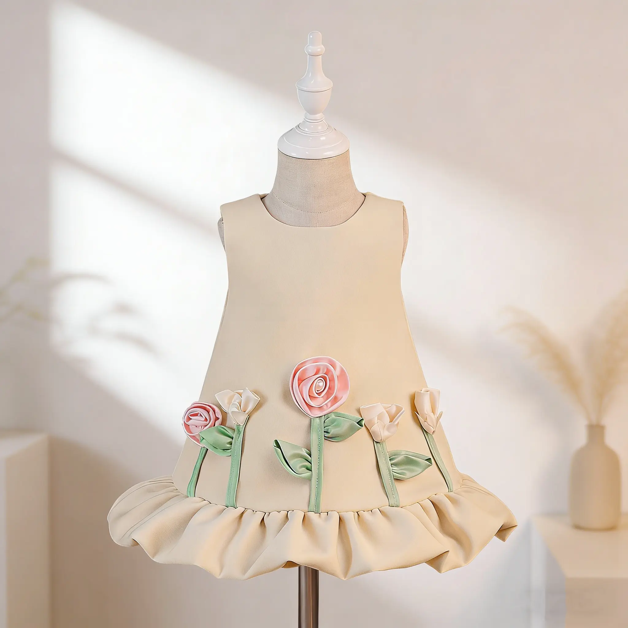 3116 Floral Ball Gown Girls Birthday Party First Birthday Evening Host Piano Birthday Party Performance Dress