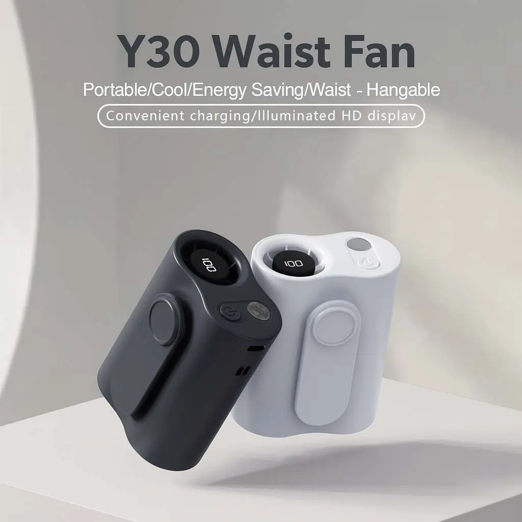 [Flash Deals] Tukio Portable Silent Mini Bladeless Electric Fan,Adjustable 3-speed Suspended Waist Fans,Phone Cooling Fan,Personal Fan,Rotating BodyFan Suitable for Outdoor Travel,fathersdaygift,rechargeable personal fan,handheld turbo fan,Perfect Gift
