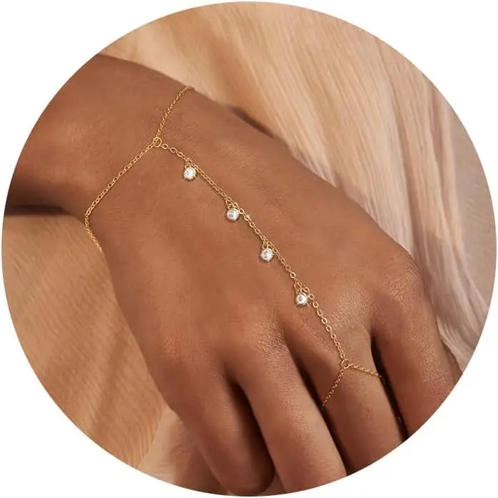 4cz hand bracelet-GD