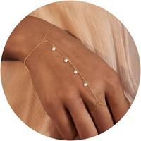 4cz hand bracelet-GD