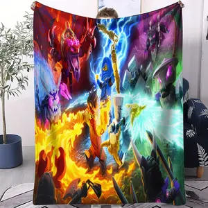 Fortnite Theme Blanket, Throw Blanket, Perfect for Sofa, Gaming, Travel Plane Cover, Ideal Gift for Game Fans, Soft & Cozy Bedding Accessory
