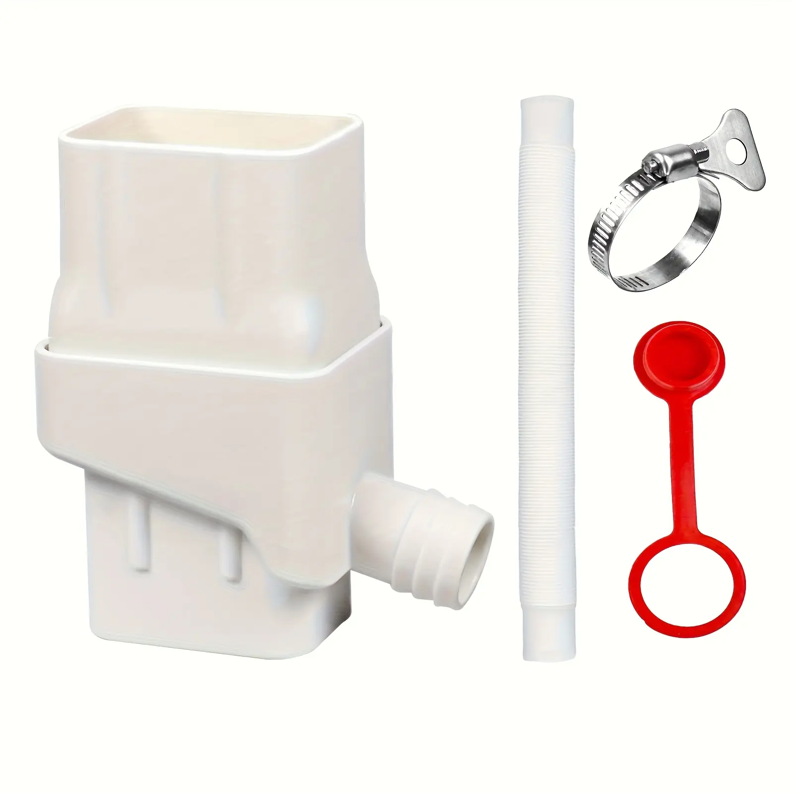 Downspout Rainwater Diverter Kit, Easy-To-Install Drainage System with 14.1-50.2 in Flexible Hose, Durable Outdoor Water Management Tool