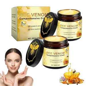 Bee Venom Skin Treatment Cream, Bee Venom Comprehensive Cream, 100% Natural Ingredients, Powerful Anti-Wrinkle Effect, Reduces Wrinkles, Suitable For All Skin Types 60g