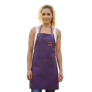 Custom Gardening Apron for Florist 31"x26" 100% Cotton Canvas Adjustable Straps 3 Pockets Gardening Gift Personalized Apron