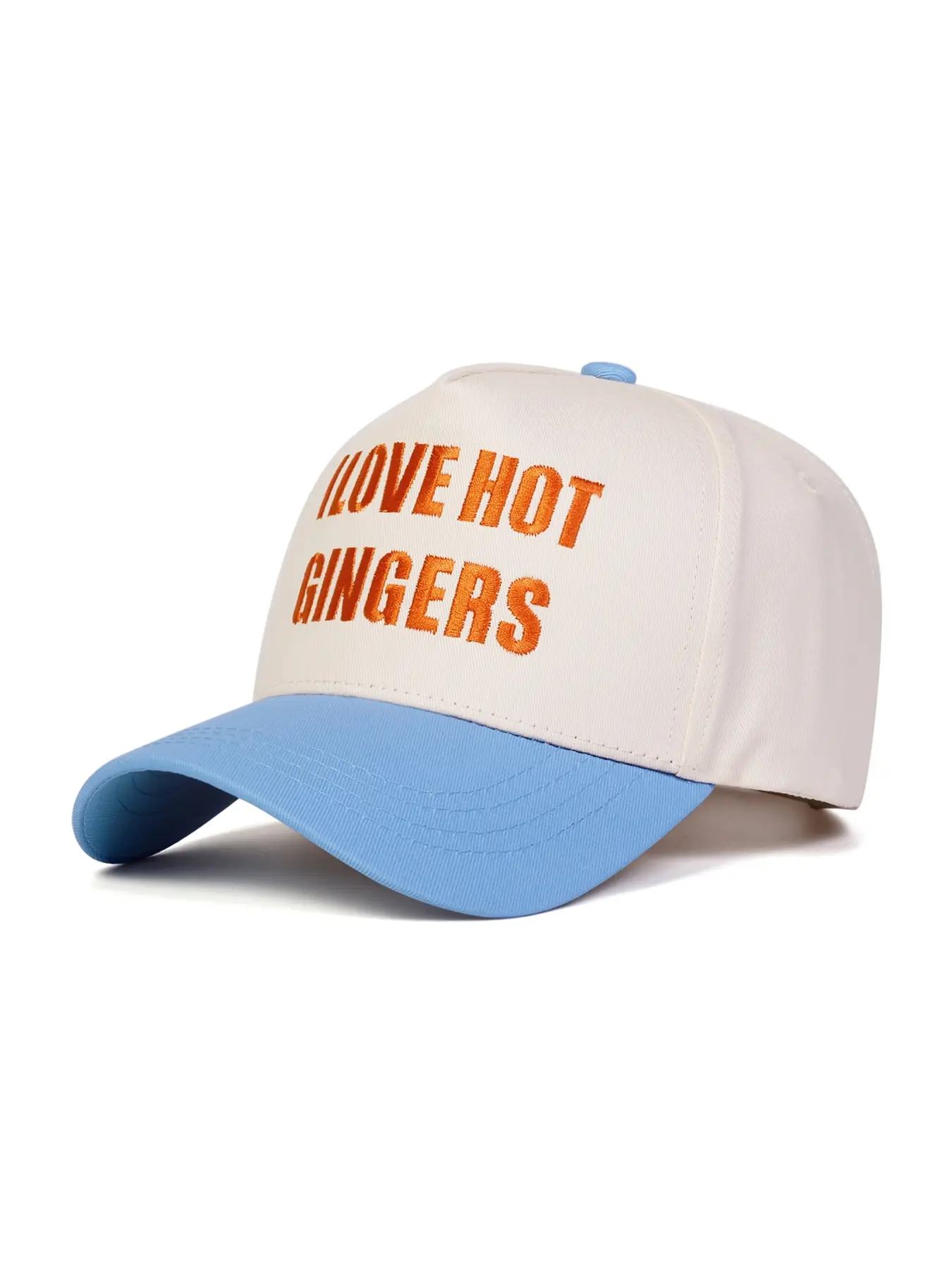 Unisex I Love Hot Gingers Baseball Cap Snapback Hat, Adjustable Sun Protection Hat, Casual Fitted Outdoor Travel Beach Vacation Headwear, Adjustable Casual Hats