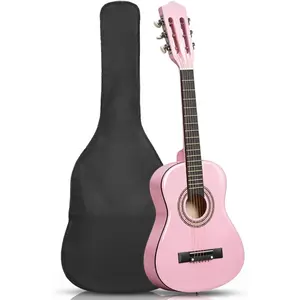 30 Inch Beginner Acoustic Guitar, 6 String Basswood Classical Guitars Full Kit with Bag, Strap, Picks, Capo for Adults & Players, Light