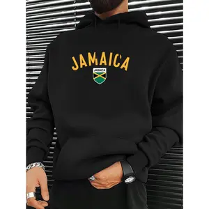 JAMAICA Jamaican Flag Printed Men's Long Sleeve Fashion Hoodie Suitable For Outdoor Sports In Autumn And Winter Menswear Sweatshirts