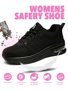 Breathable Mesh Safety Sneakers for Women-Anti-Slip & Comfort Fit，Anti-Smash & Anti-Puncture，Lightweight & Non-Slip