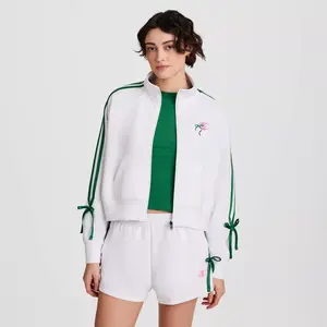 Champion Women's In the Stands Full Zip Top - White L