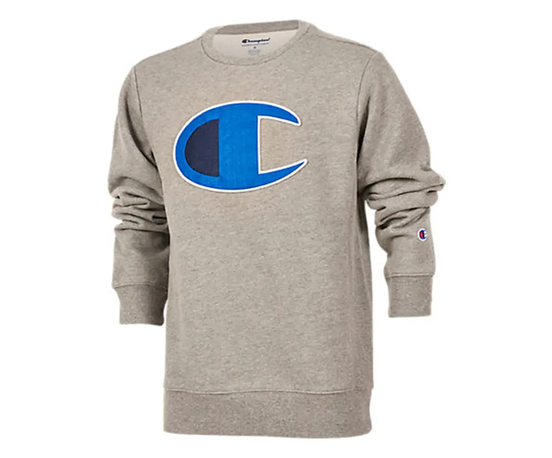 Champion Heritage Big C Crew Boys Active Sweaters, Basic, Fashion Apparel