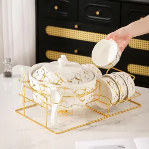 Soup Pot Tableware Set, Including Soup Pot & Bowl & Spoon, Housewarming Gift, Kitchen Accessories, Home Supplies, Ceramic Cookware Set