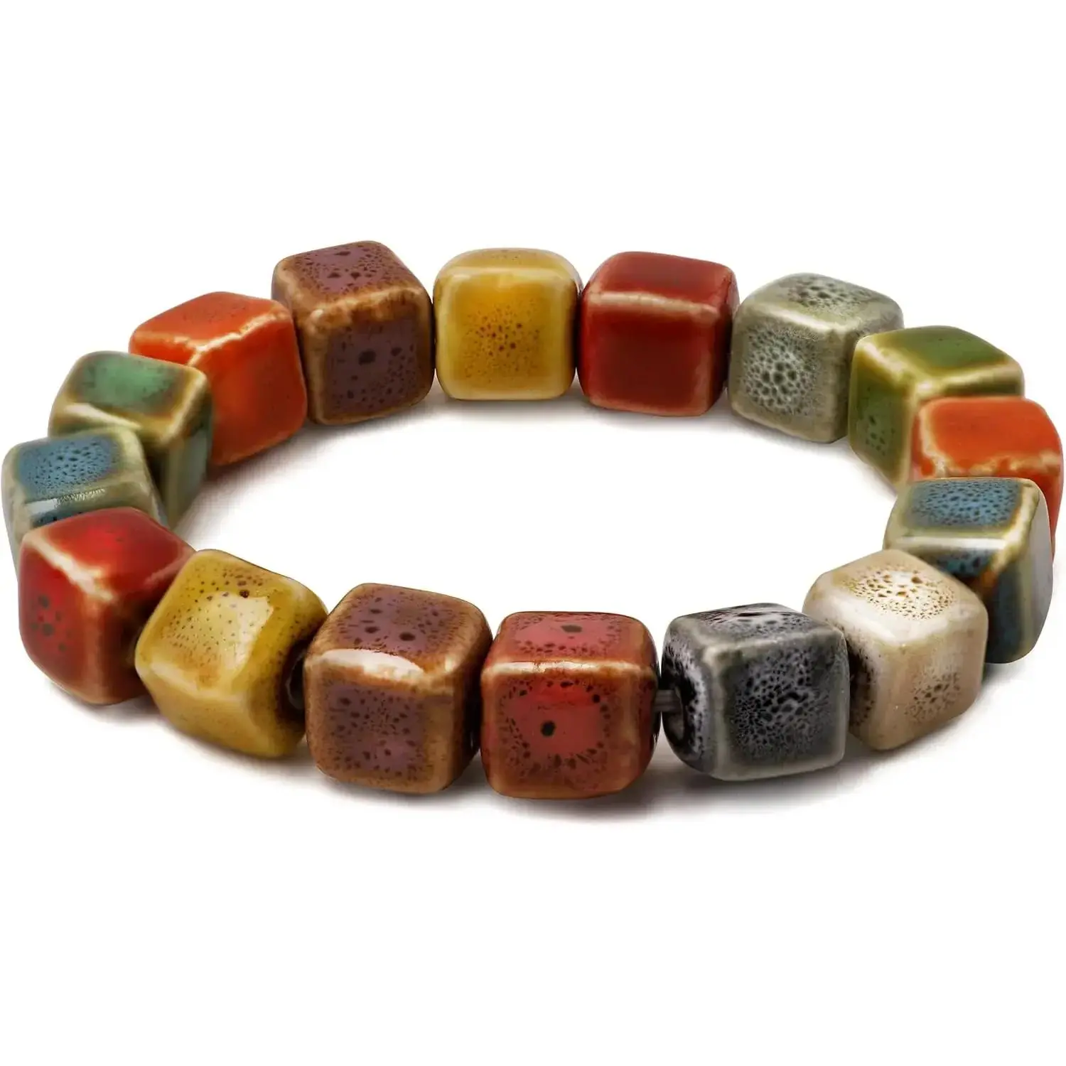Bohemian Colorful Cubic Beads Bracelet, Native American Jewelry, Gift for Women
