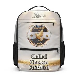 White Gold Called, Chosen, Faithful Utility backpack