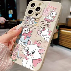 Complex Marie Cat Cup Pattern Phone Case, made of thickened TPU material, shockproof, an ideal choice for fashion enthusiasts, compatible with Samsung S series, Samsung A14, A15 4G (5G), A16, A54 5G, A55 5G, A05, A05S dedicated phone case.