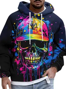 Men's/women's Casual Hooded Sweatshirt, 3D Print Design, Outdoor Sports Pullover with Drawstring & Kangaroo Pocket, Spring/fall Winter Wear