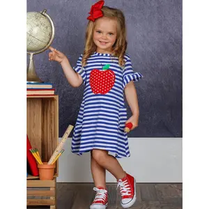 A is for Awesome Apple Striped Pocket Dress