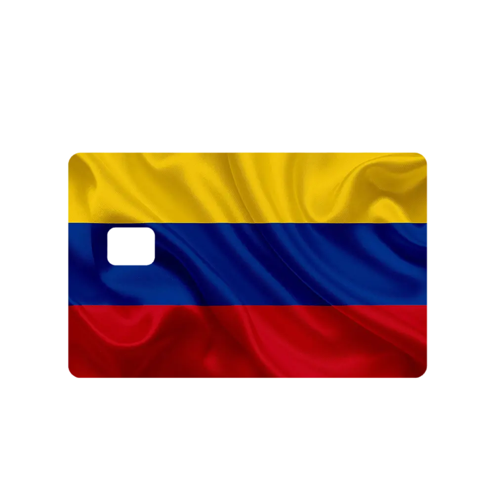 Custom Adhesive Stickers Columbia Flag Credit Card Sticker - High Quality, Waterproof, Stain Resistant