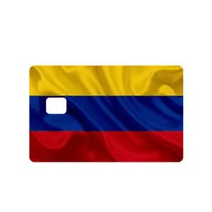 Custom Adhesive Stickers Columbia Flag Credit Card Sticker - High Quality, Waterproof, Stain Resistant